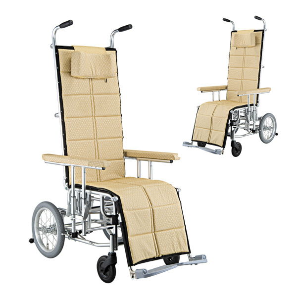 알루미늄 휠체어 리크라이닝 고급 침대형 MFL-48DLX