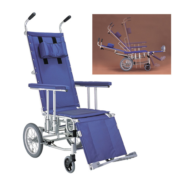알루미늄 휠체어 리크라이닝 고급 침대형 MFL-48